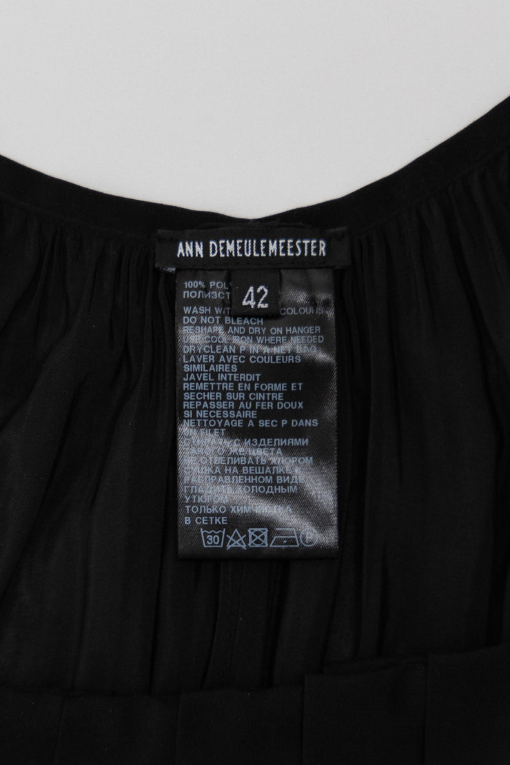 ANN DEMEULEMEESTER - Sheer frilled midi dress