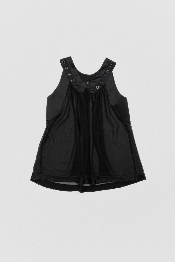 UNDERCOVER - SS14 "GODOG" Sheer blouse with eyelet details (runway)