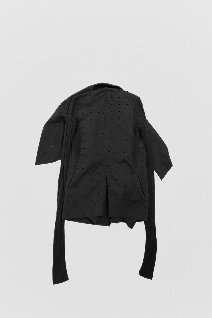 RICK OWENS LILIES - FW11 "LIMO" Laser cut cardigan with extra long sleeves