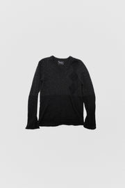 NUMBER (N)INE - FW06 "Noir" Diamond pattern wool sweater