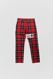 COMME DES GARCONS HOMME PLUS - FW08 "Time for magic" Wool tartan pants with patches inspired by Jamie Reid