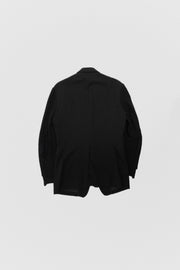 YOHJI YAMAMOTO Y'S FOR MEN - Gabardine jacket with knitted sleeves