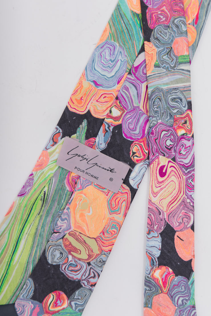 YOHJI YAMAMOTO POUR HOMME - Psychedelic silk tie (late 80&