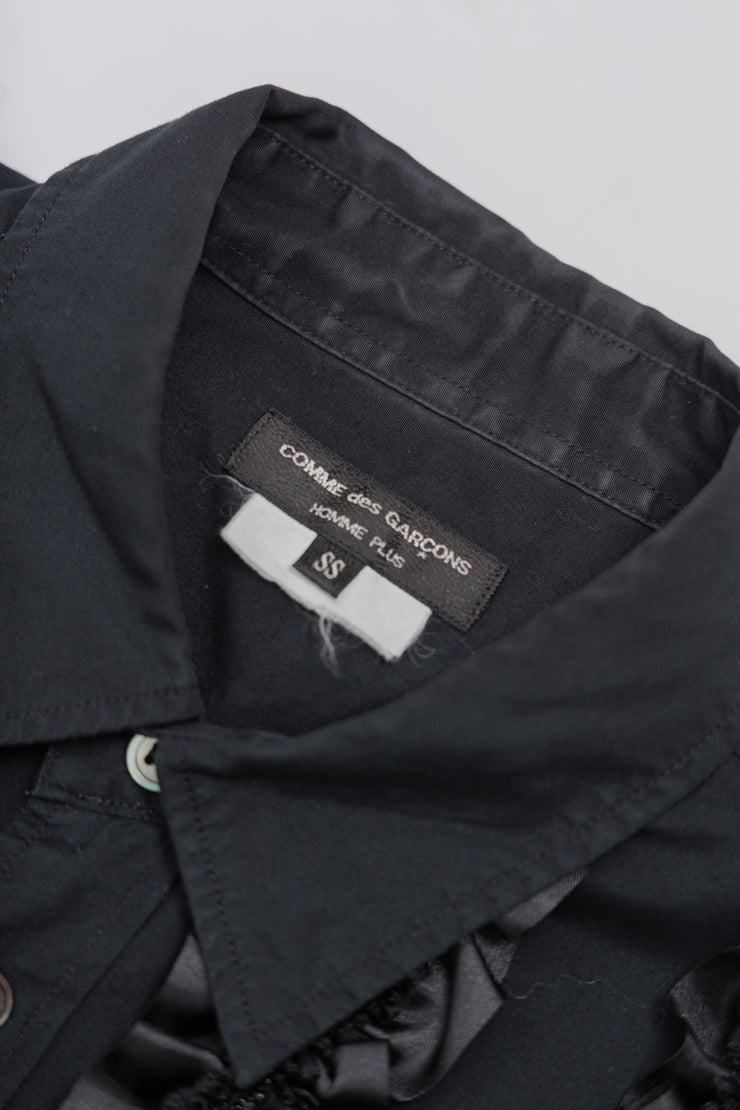COMME DES GARCONS HOMME PLUS - SS09 Black shirt with ruffles