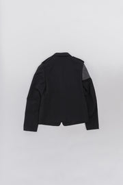 YOHJI YAMAMOTO - FW02 Wool jacket with deer leather details (runway)