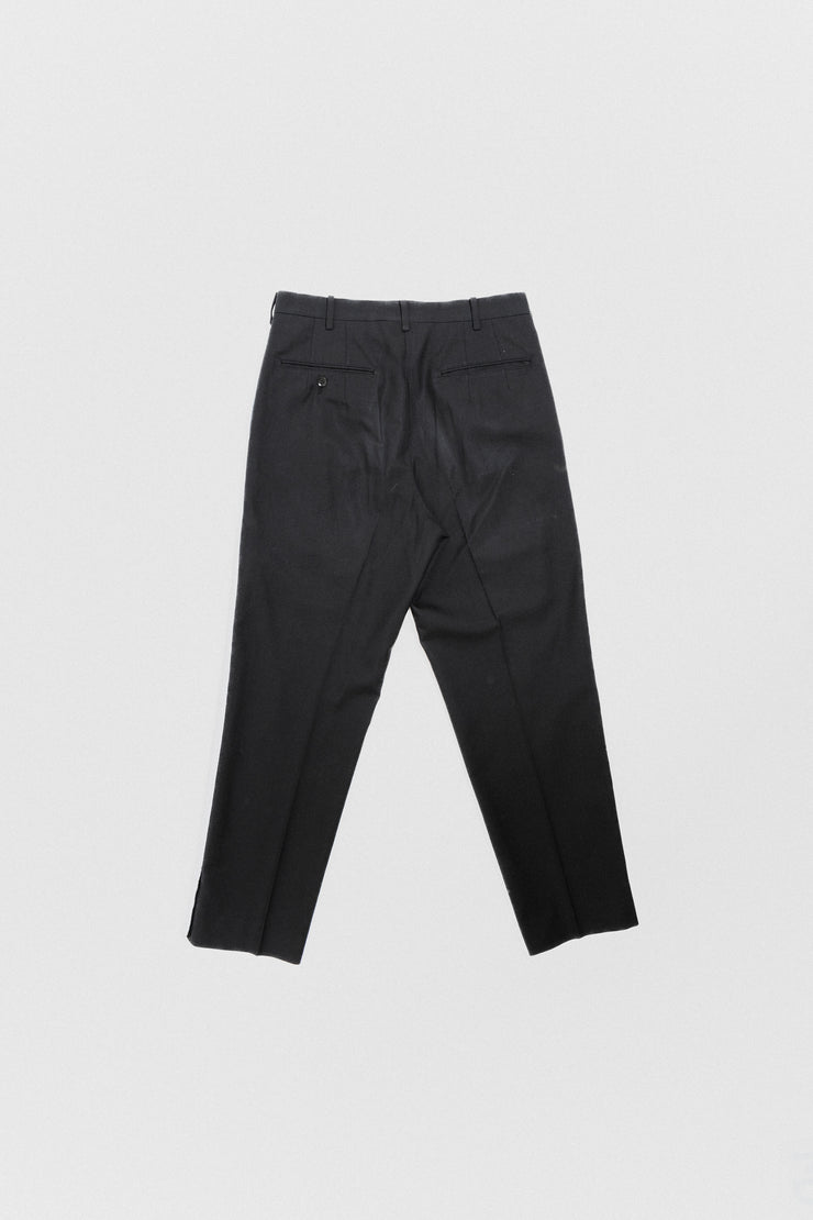YOHJI YAMAMOTO POUR HOMME - FW01 Wool blend wide pants with contrasting side stripes