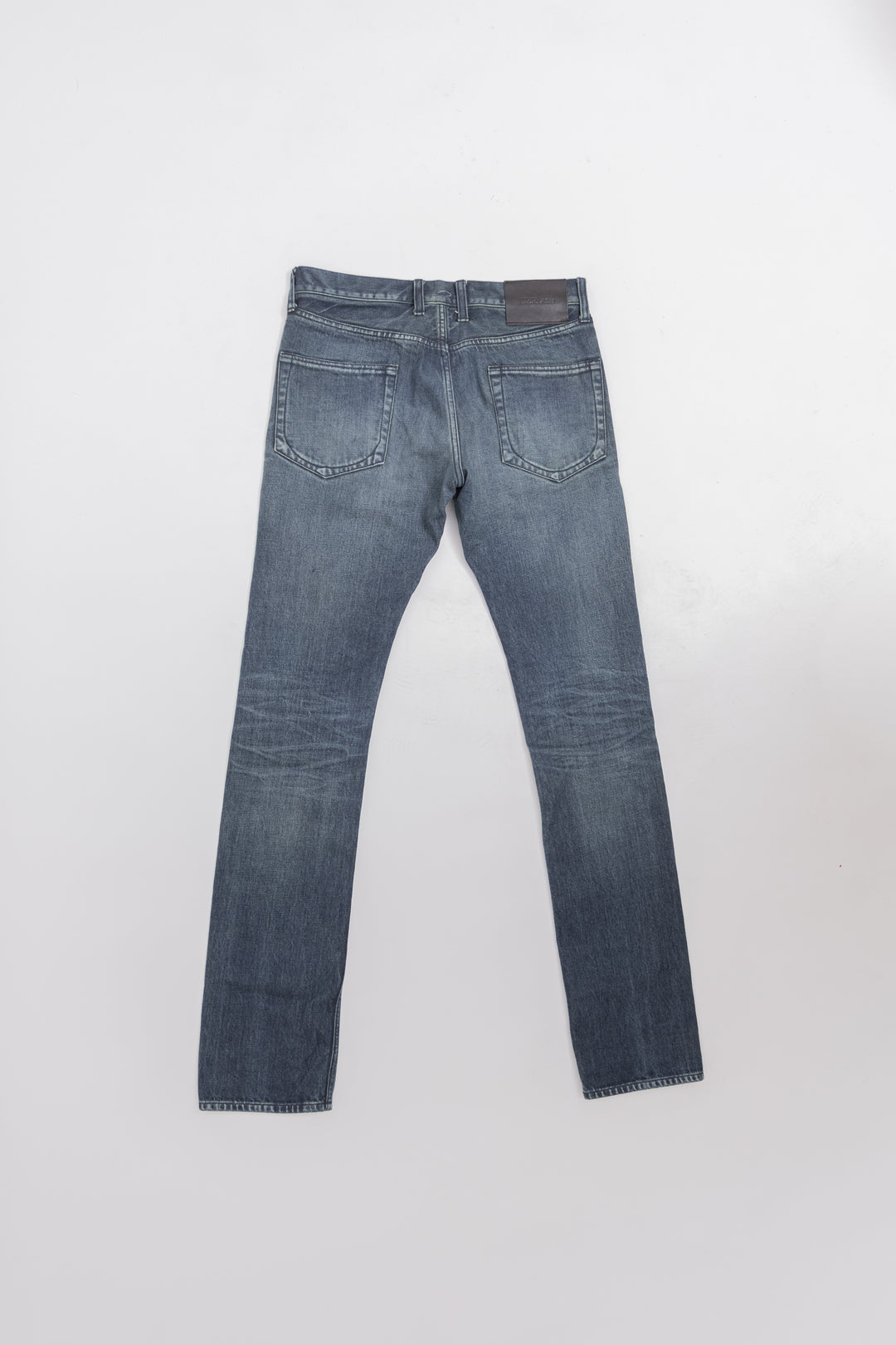 ISAMU KATAYAMA BACKLASH - Horse leather patch denim pants