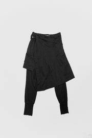JULIUS - FW12-13 "Resonance" Cotton skirt pants with asymmetric panels