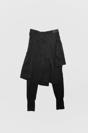 SHARE SPIRIT - Ramie shorts with leather details