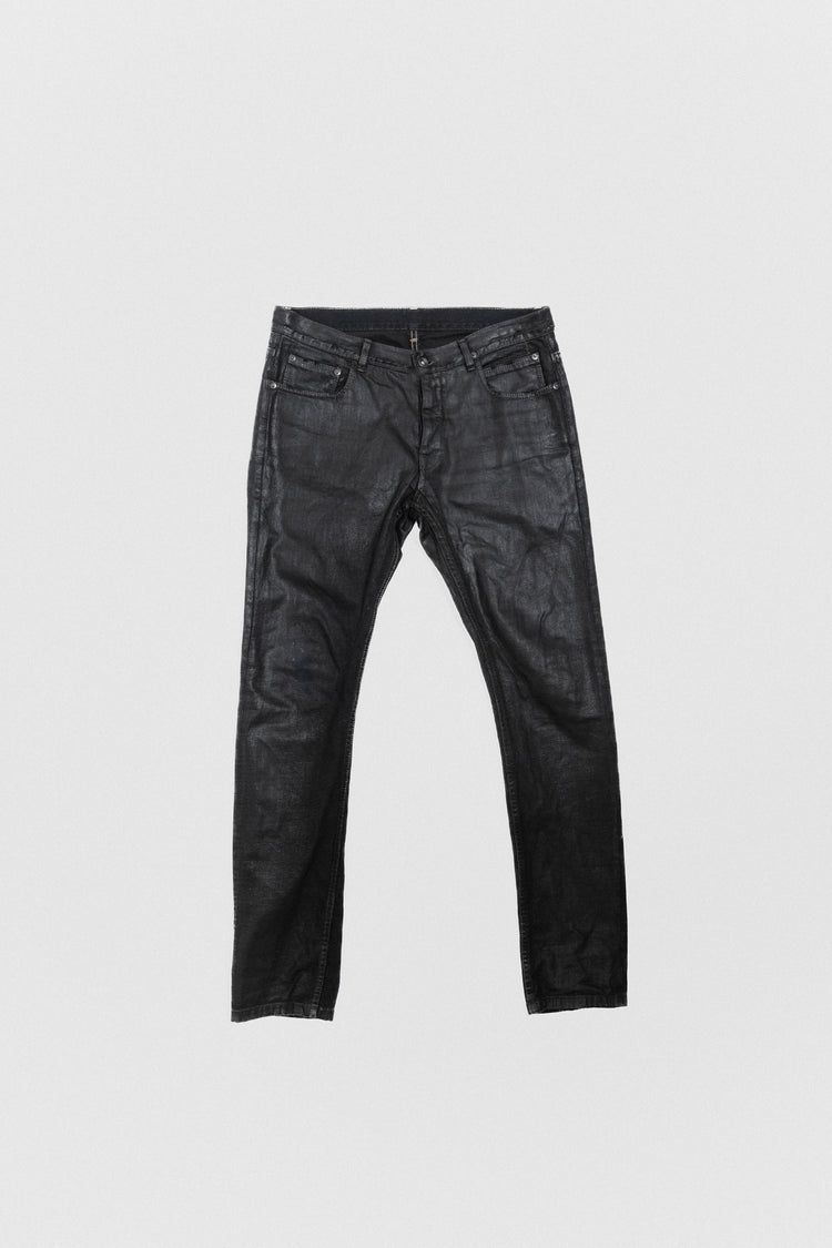 RICK OWENS DRKSHDW - 2012 Black wax detroit cut jeans – L'OBSCUR