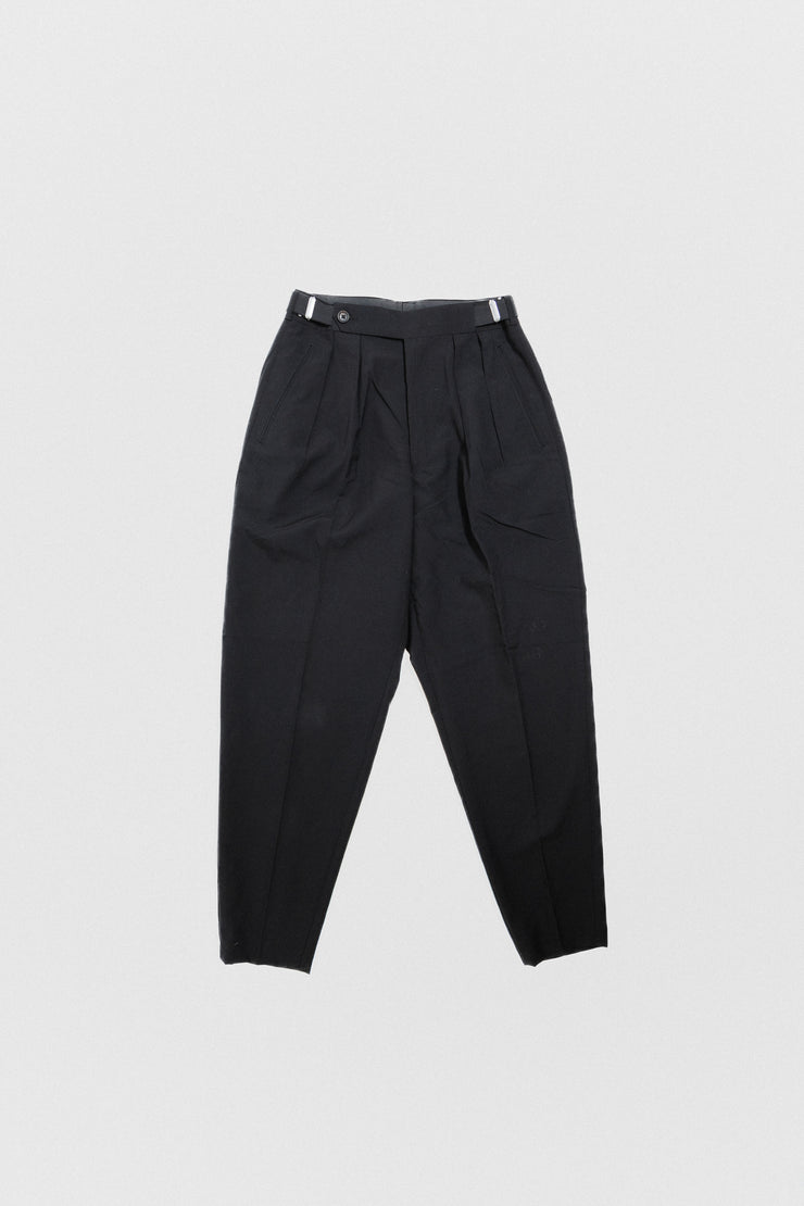 YOHJI YAMAMOTO POUR HOMME - Tapered gabardine pants with an adjustable elastic waist (late 80&