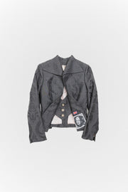 VIVIENNE WESTWOOD - FW97 Damask pattern jacket with floral waistcoat buttons
