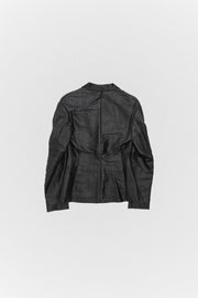 MAISON MARTIN MARGIELA - FW11 Linen blend blazer jacket with a shiny patina