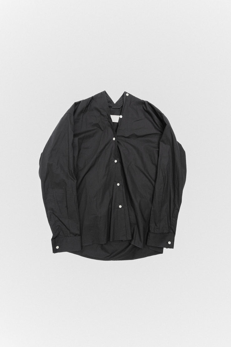 MARTIN MARGIELA - 2001 Cotton blouse with an extended button up closure