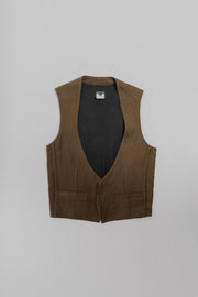 ANN DEMEULEMEESTER - FW15 Khaki waistcoat (sample)