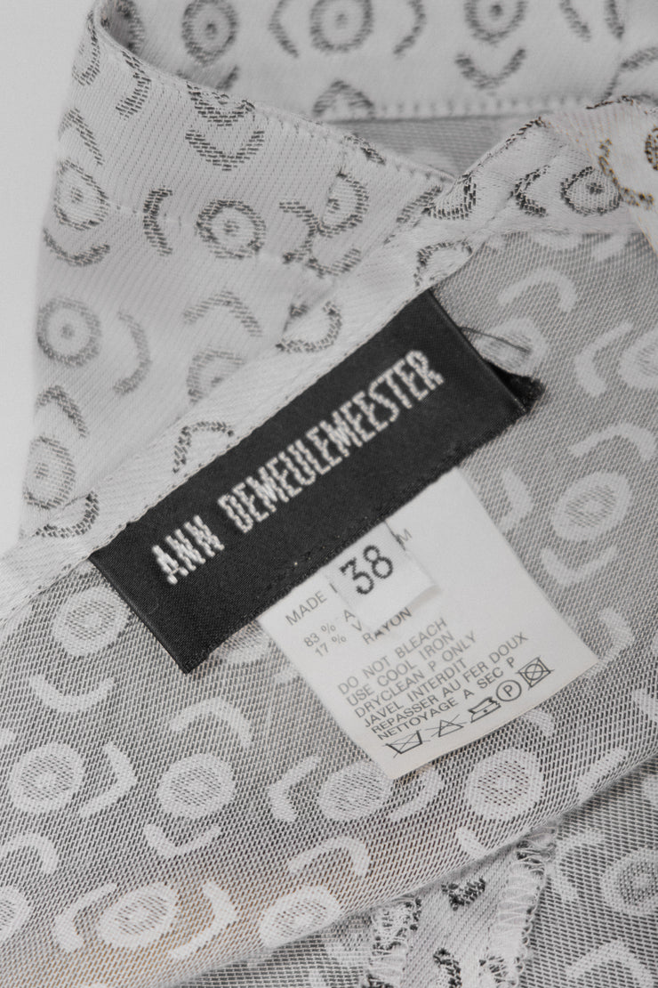ANN DEMEULEMEESTER - FW95 Open back patterned top