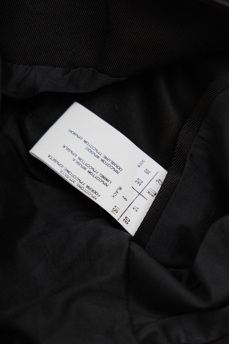 RICK OWENS - FW11 "LIMO" Silk cropped jacket with tight cotton sleeves