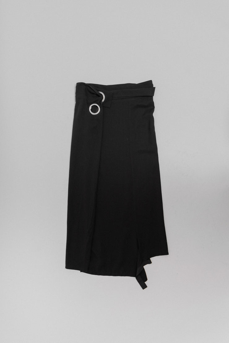 YOHJI YAMAMOTO - SS04 Long skirt with large eyelets