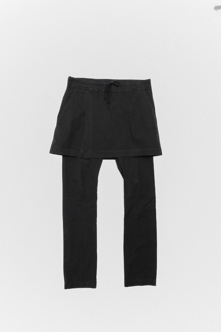RICK OWENS DRKSHDW - 2010 Cotton kilt pants with elastic waist