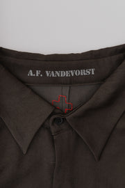 A.F VANDEVORST - Khaki button up shirt with a front drape (early 00's)