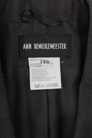 ANN DEMEULEMEESTER - FW00 Long striped jacket with straps (runway)