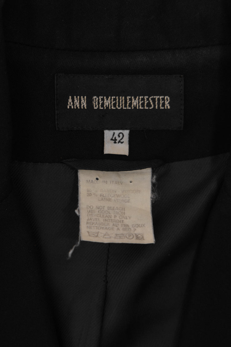 ANN DEMEULEMEESTER - Cropped jacket with patch pockets (90&