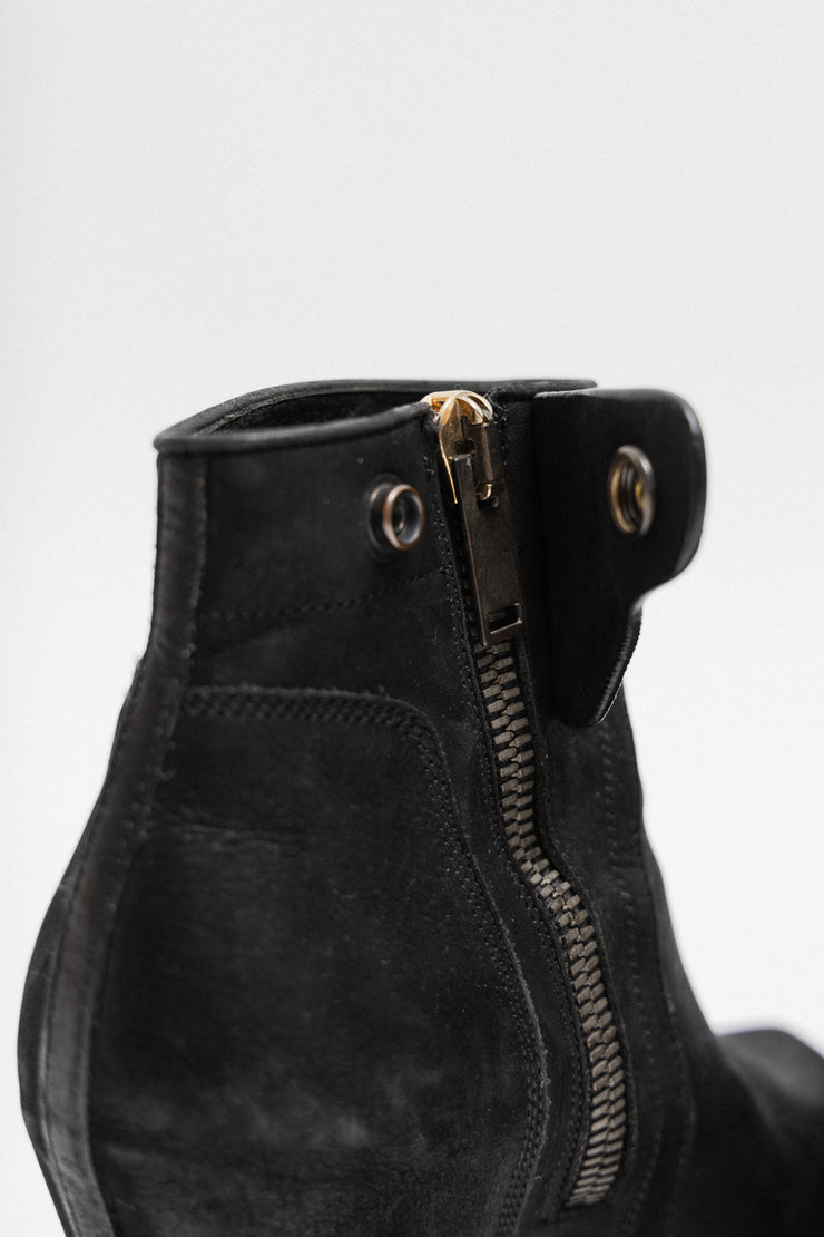 RICK OWENS - Suede leather wedge boots
