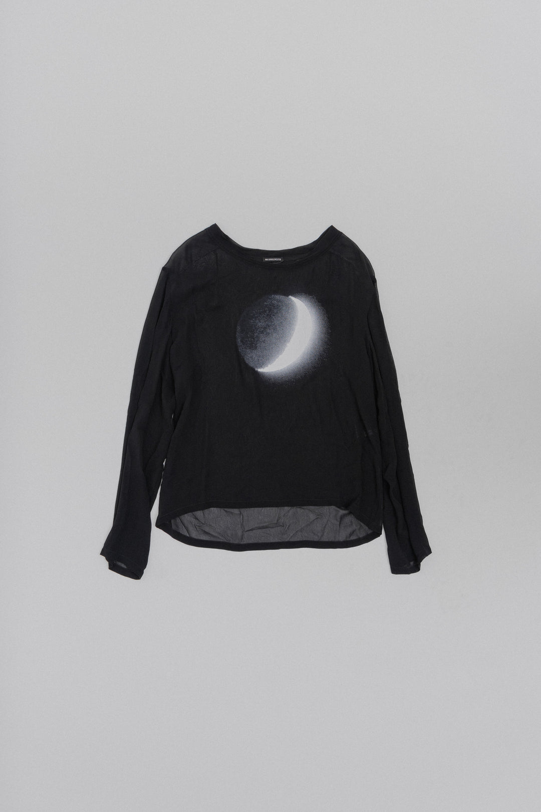 ANN DEMEULEMEESTER - FW03 Crescent moon sheer top (runway) – L'OBSCUR