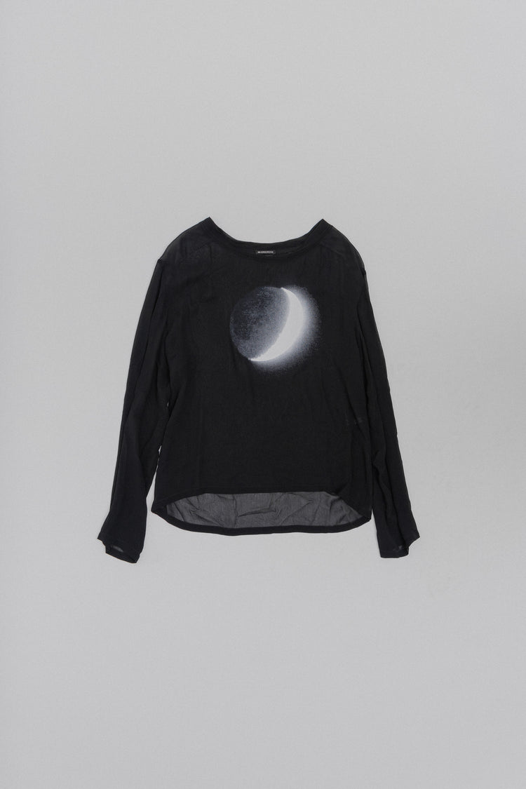 ANN DEMEULEMEESTER - FW03 Crescent moon sheer top (runway) – L'OBSCUR