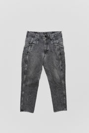 YOHJI YAMAMOTO POUR HOMME - FW12 Denim pants with pocket details and ankle buttoning
