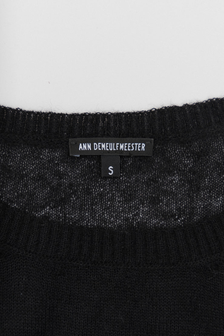 ANN DEMEULEMEESTER - Mohair blend sweater with flared cuffs