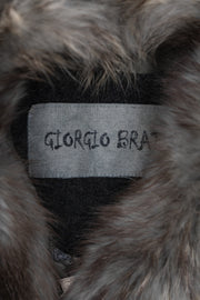 GIORGIO BRATO - Raccoon fur leather jacket with double cuffs