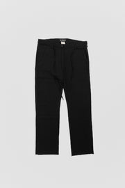 ANN DEMEULEMEESTER - Fleece wool pants with a waist strap