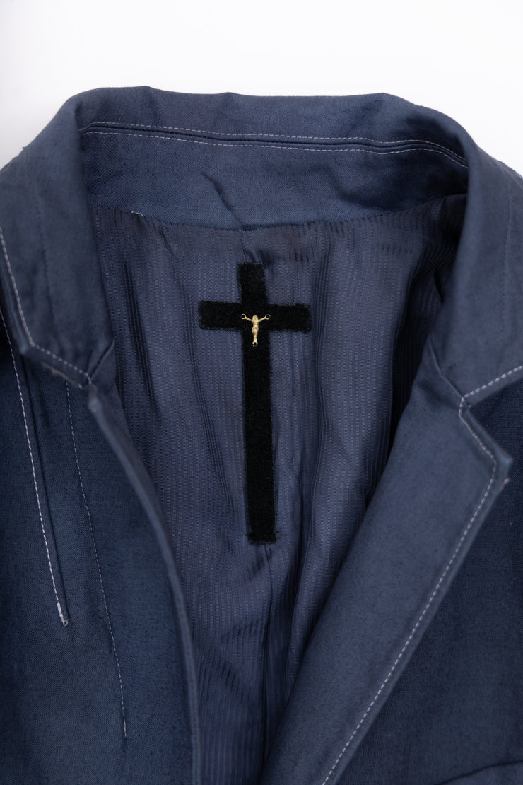 L.G.B - JK-8 Bleached sailor cotton jacket with engraved buttons