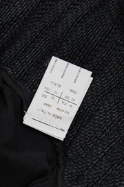 RICK OWENS - SS11 "ANTHEM" Textured cardigan with ribbed sleeves and contrasting panels
