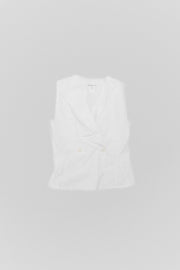 YOHJI YAMAMOTO - White cotton vest (late 80's)