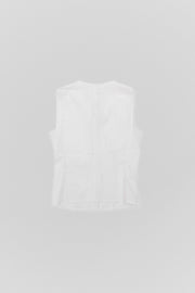 YOHJI YAMAMOTO - White cotton vest (late 80's)