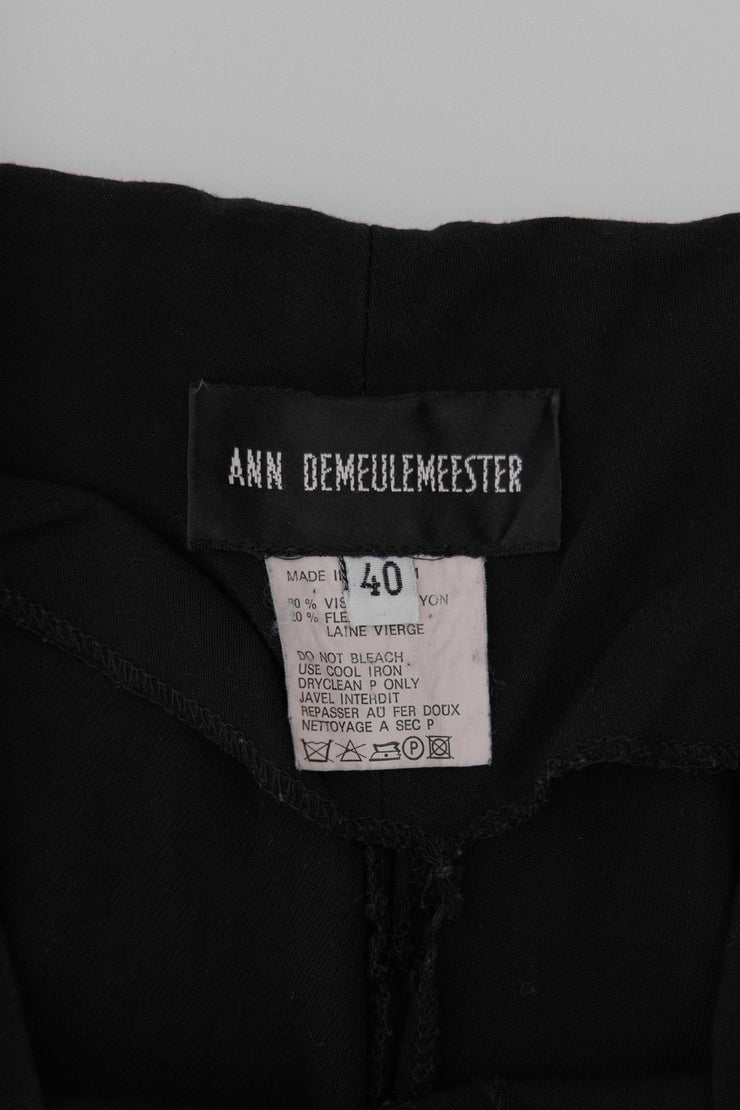 ANN DEMEULEMEESTER - Wide pants with a foldable waist (90&