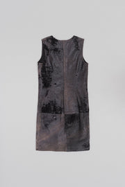 ANN DEMEULEMEESTER - FW02 Shimmery leather dress (runway/sample)