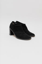 ANN DEMEULEMEESTER - Velvet heels with frilled ankles (late 90's)