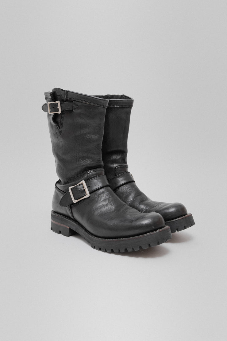 ISAMU KATAYAMA BACKLASH - Engineer leather boots with Vibram soles