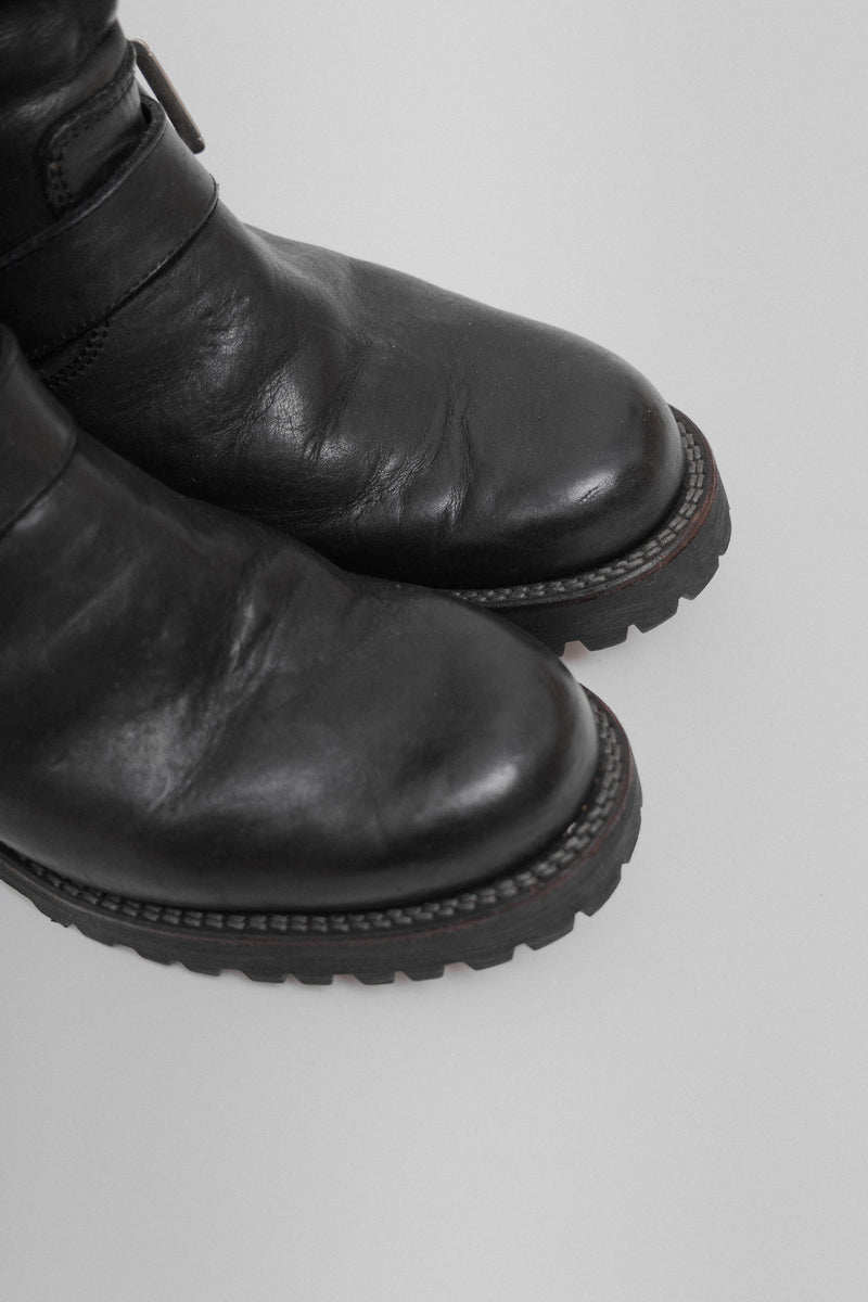 ISAMU KATAYAMA BACKLASH - Engineer leather boots with Vibram soles