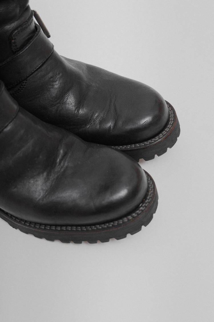 ISAMU KATAYAMA BACKLASH - Engineer leather boots with Vibram soles