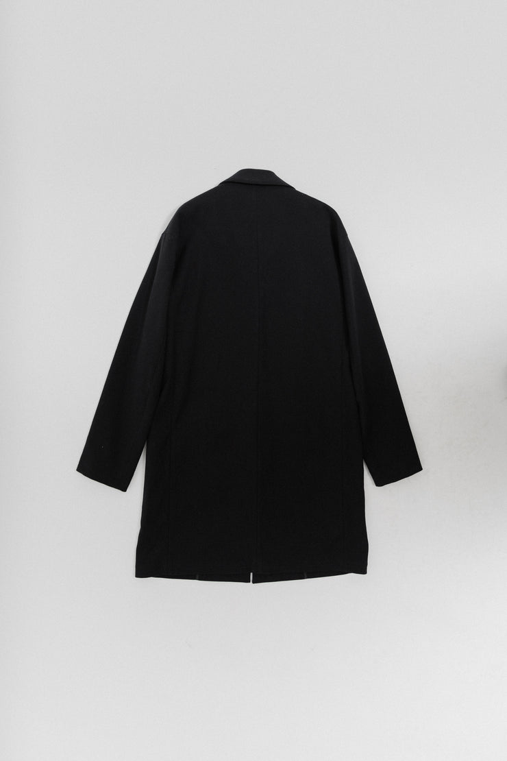 ISAMU KATAYAMA BACKLASH - Cotton and wool coat with horse leather details