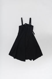 YOHJI YAMAMOTO Y'S - Asymmetrical cotton dress with adjustable straps