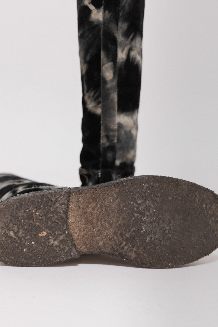 ANN DEMEULEMEESTER - SS01 Lace up patterned suede boots – L'OBSCUR
