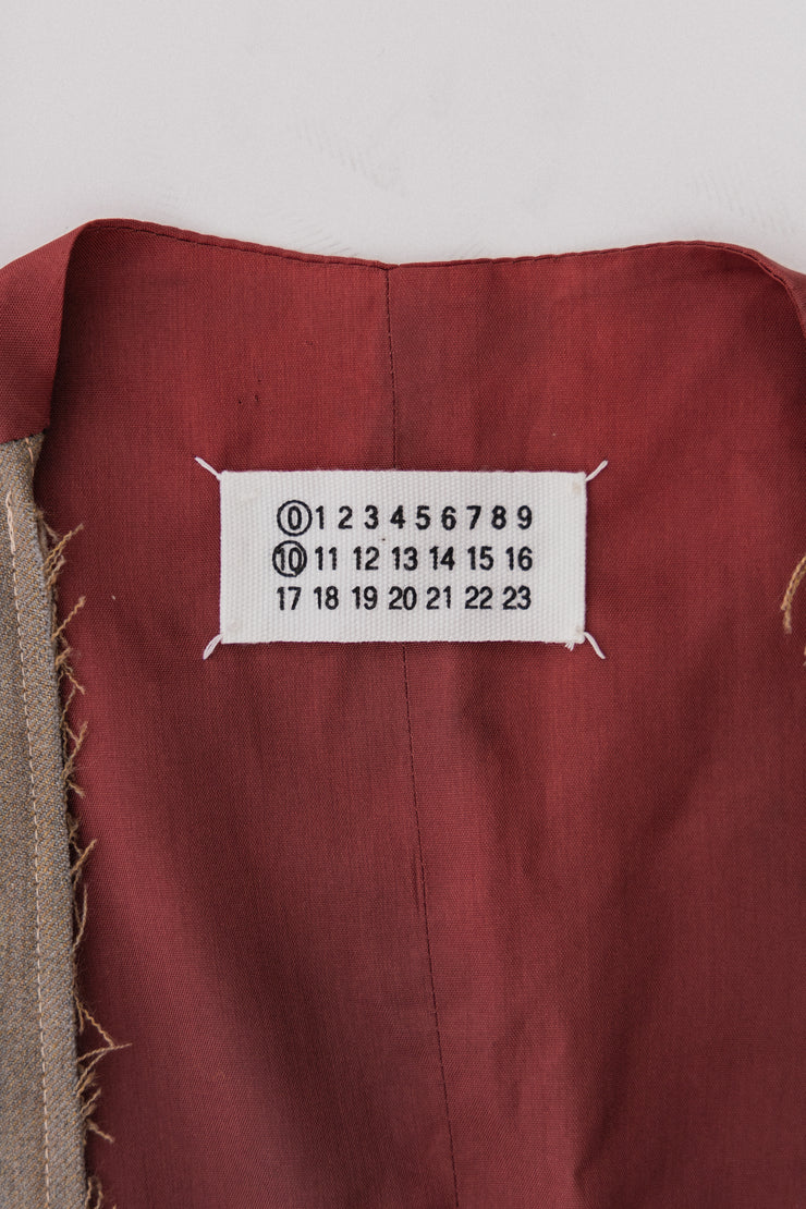 MARTIN MARGIELA - Artisanal folded waistcoat with a hidden button up closure (early 00&