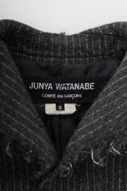 JUNYA WATANABE - FW03 Pinstripe jacket with frayed hems (runway)