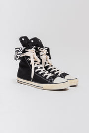 YOHJI YAMAMOTO POUR HOMME - Reversible high top canvas sneakers