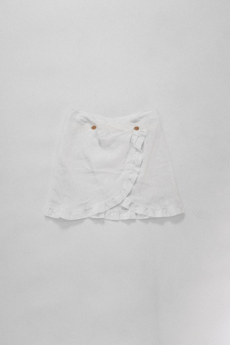VIVIENNE WESTWOOD - Linen frilled mini skirt (90&